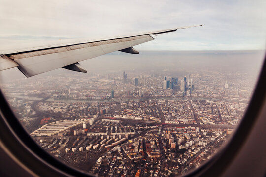 Brazil, Sao Paulo, Aerial view from airplane window