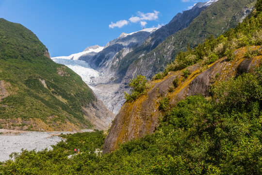 New Zealand,ÔøΩWestlandÔøΩDistrict, Franz Josef, Scenic view of Franz Josef Glacier
