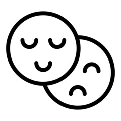 Customer emoji icon outline vector. Satisfaction level. Face mood