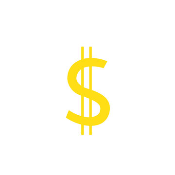 Dollar icon isolated on background. Trendy dollar icon in flat style. Template for app, ui and logo, vector illustration, eps 10