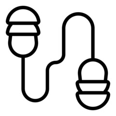 Earplugs icon outline vector. Noise auditory. Listen protection