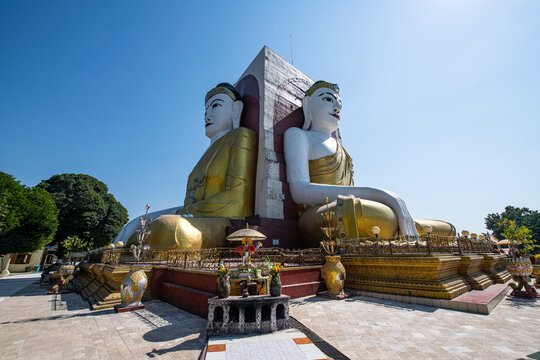 Four Seated Buddha,&Ocirc;&oslash;&Omega;Kyaikpun&Ocirc;&oslash;&Omega;Buddha, Bago, Myanmar