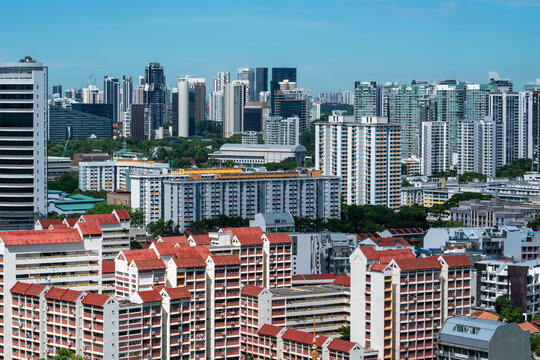Residential cityscape of Singapore.