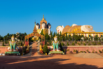 Myanmar, Mon State, Entrance of Pupawadoy Monastery