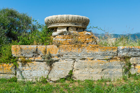 Greece, Samos, Ruins of Heraion of Samos