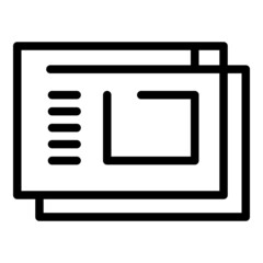 Cms development icon outline vector. Web design. Website html