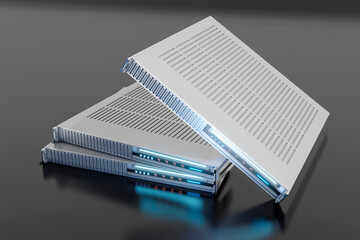 Serve modules on gray background