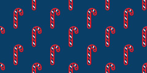 Candy cane New year seamless pattern. Christmas background vector illustration. For wrapping paper, design, postcard, fabric, baby clothes, baby room. Christmas and New Year concept.