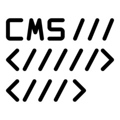 Cms code icon outline vector. System tool. Page software