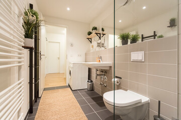 Clean modern bathroom