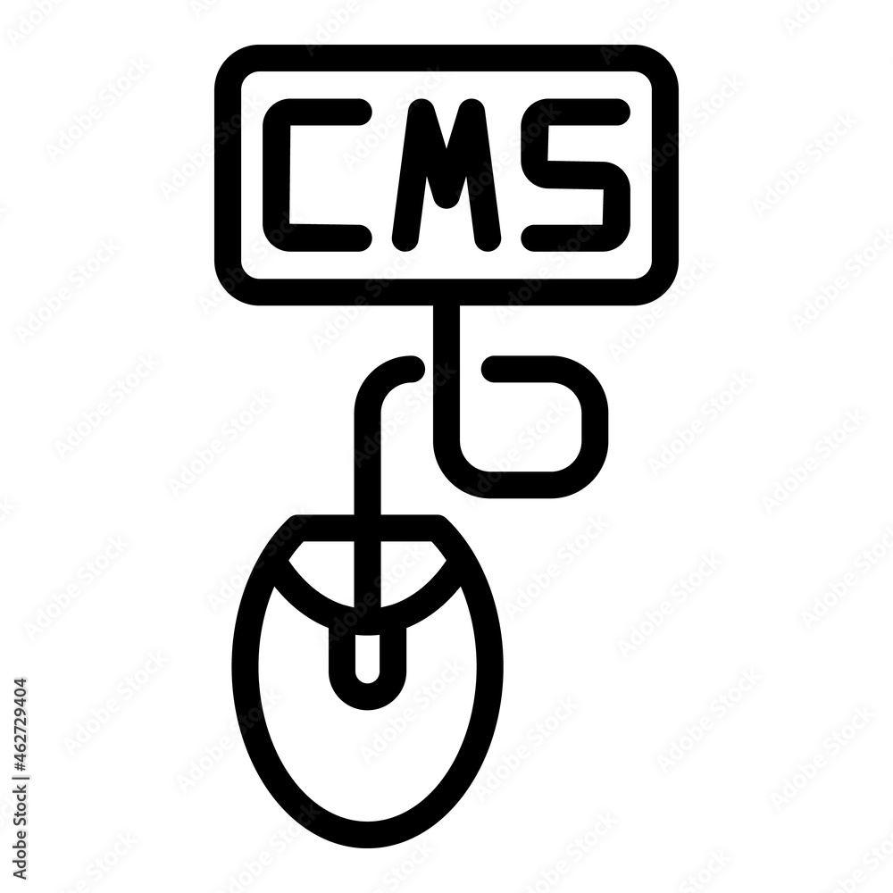 Poster cms work icon outline vector. web development. html website