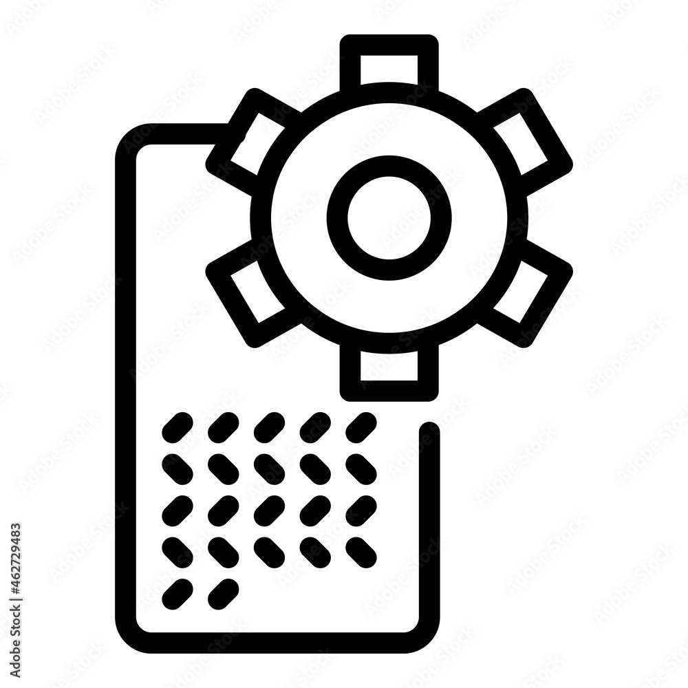 Poster smartphone software icon outline vector. cms web. code system
