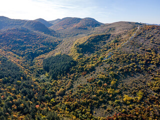 Autumn Landscape of Balkan Mountains near town of Vratsa, Bulgaria