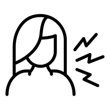 recommend clip art: Woman stress icon outline vector. Panic attack. Mental fear