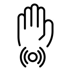 Shake hands icon outline vector. Panic attack. Mental fear