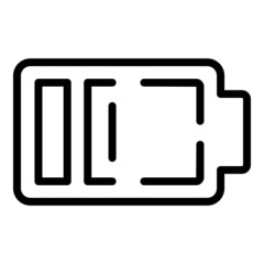 Low man energy icon outline vector. Panic attack. Mental fear