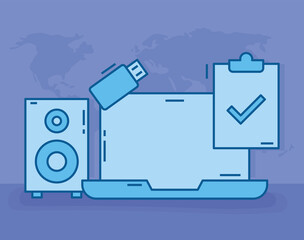 laptop usb and speaker