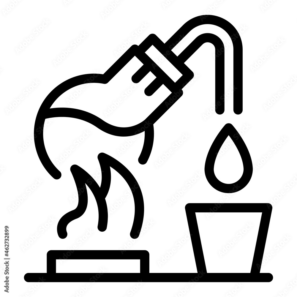 Poster lab experiment icon outline vector. laboratory research. chemistry science