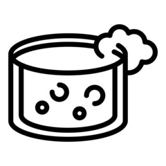 Lab chemical foam icon outline vector. Science research. Test chemistry