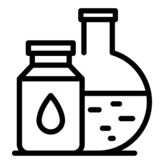 Lab equipment icon outline vector. Science research. Chemistry tool
