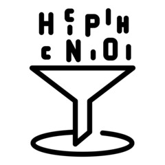 Lab funnel icon outline vector. Science research. Medical test