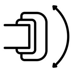 Vr camera angle icon outline vector. Virtual tour. Panoramic design