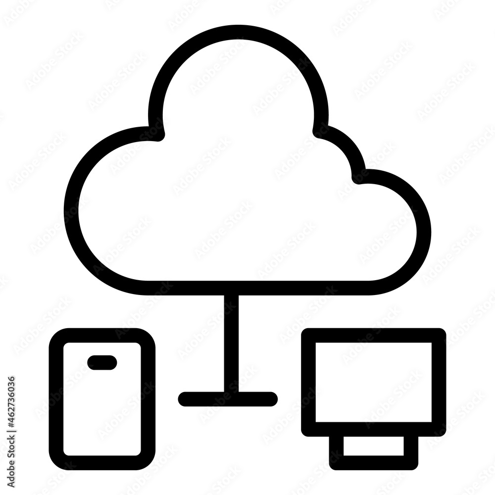 Poster cloud network icon outline vector. code verification. secure certificate