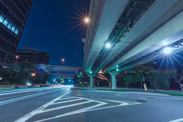 Fototapeta na wymiar 竹橋ジャンクションの夜景