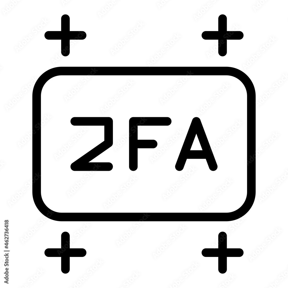Poster 2fa internet icon outline vector. password verification. code step