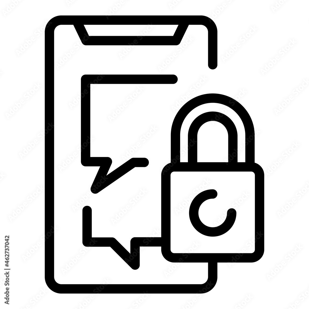 Poster login sms icon outline vector. multi code. internet mobile
