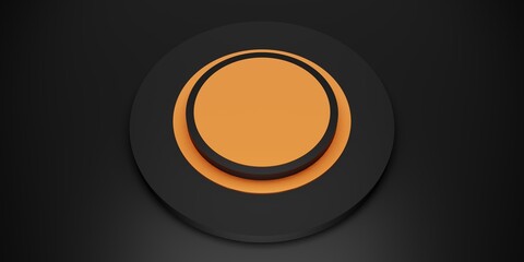 black circle display stand ring frame background circle plinth 3d illustration