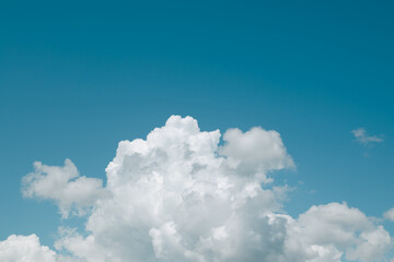Naklejka na ściany i meble Blue sky with white cloud, Nature background