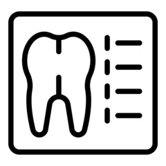 Tooth care icon outline vector. Medical xray. Human body