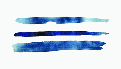 Fototapeta premium Watercolor lines set. Vector illustration