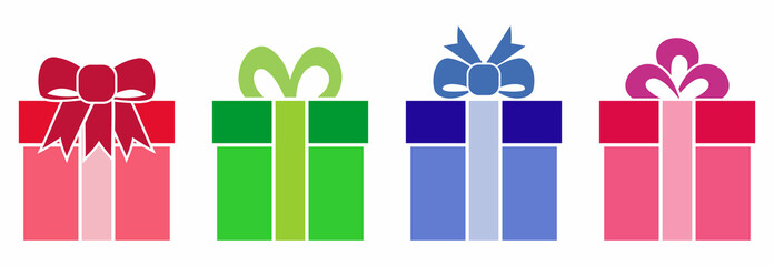 gift box with ribbon icon vector sign symbol
