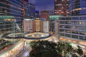 Houston, Texas, USA in the Financial District at Night