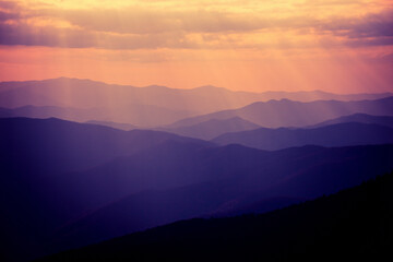 USA, Tennessee, Great Smoky MountainsÔøΩat misty dawn