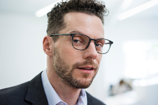 Portrait of confident businessman in office