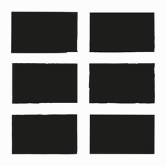 Fototapeta na wymiar Grunge rectangle icon set. Abstract line art. Hand drawn picture. Geometric figures. Vector illustration. Stock image. 
