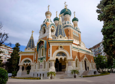 France, Nice, Russian Orthodox Church St. Nicholas