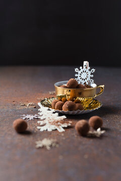 Studio shot of homemade marzipan candies
