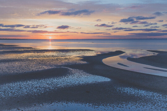 Sunrise over North Sea, Sylt, Germany
