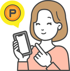 ポイントゲットして喜ぶポイ活女性