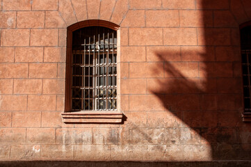 Window with bars of an old building in Old Havana. Havana Cuba