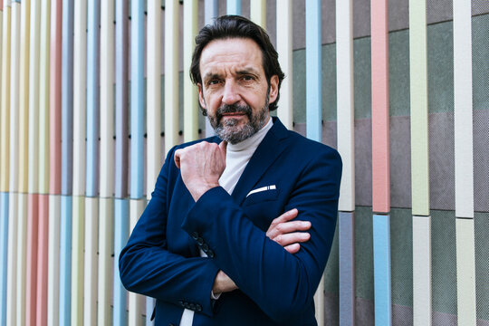 Portrait of bearded mature businessman
