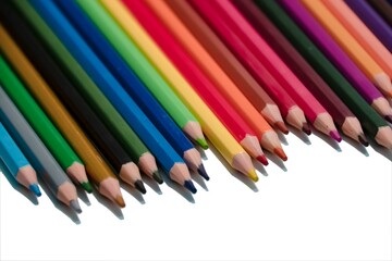Art, Colors, Pencils, Rainbow, Table 