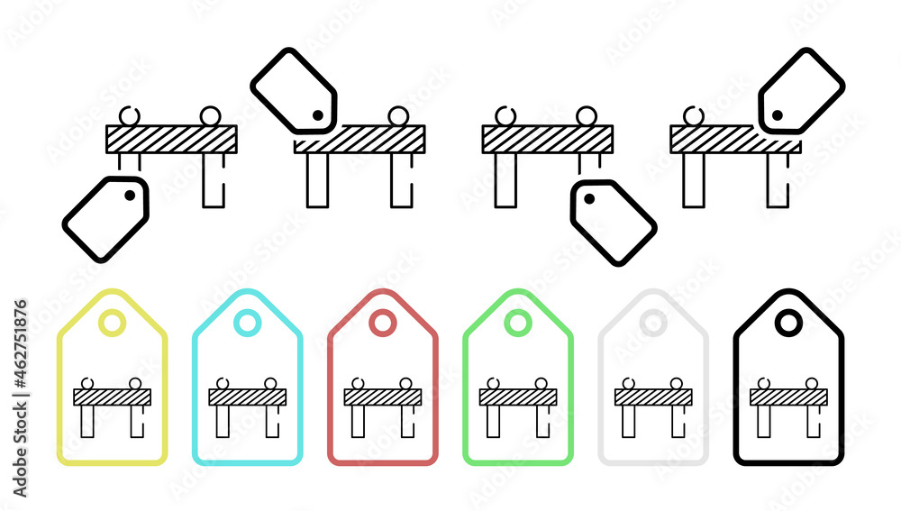 Aufkleber road panel vector icon in tag set illustration for ui and ux, website or mobile application