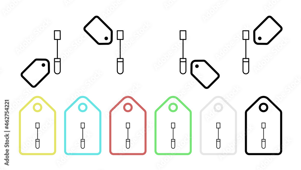Poster flathead screwdriver vector icon in tag set illustration for ui and ux, website or mobile applicatio