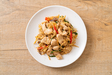 stir-fried chicken with ginger