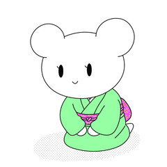 仲居さん　小動物のキャラクター